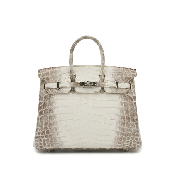 HERMES BIRKIN 25 HIMALAYA CROCODILE NILOTICUS MATT HAND BAG 2016 X STAMP PALLADIUM HARDWARE 90339154
