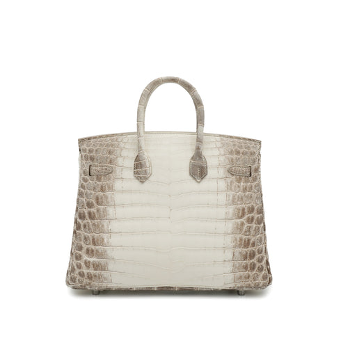 HERMES BIRKIN 25 HIMALAYA CROCODILE NILOTICUS MATT HAND BAG 2016 X STAMP PALLADIUM HARDWARE 90339154