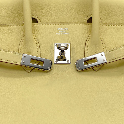 HERMES BIRKIN 25 JAUNE POUSSIN SWIFT HAND BAG 2015 T STAMP PALLADIUM HARDWARE 90322850