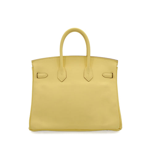 HERMES BIRKIN 25 JAUNE POUSSIN VEAU SWIFT HAND BAG 2015 T STAMP PALLADIUM HARDWARE 90349260