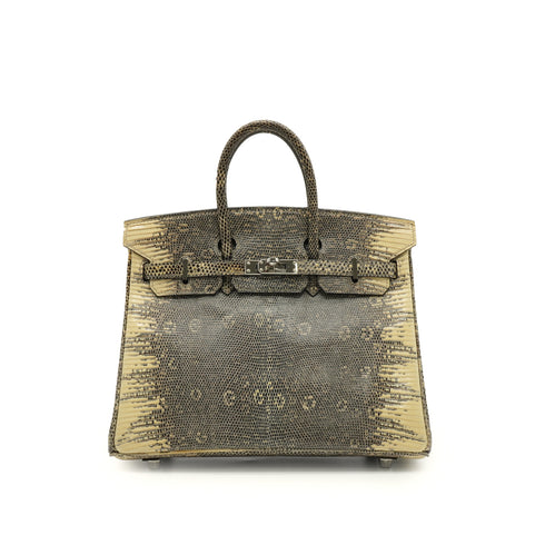 HERMES BIRKIN 25 OMBRE LIZARD NATURA 2010 SQUARE N PALLADIUM HARDWARE 90346644