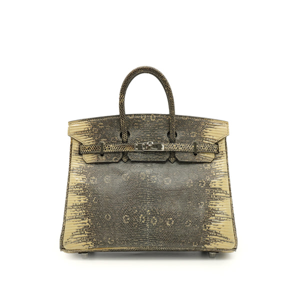 HERMES BIRKIN 25 OMBRE LIZARD NATURA 2010 SQUARE N PALLADIUM HARDWARE 90346644
