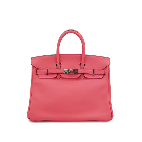 HERMES BIRKIN 25 ROSE AZALEE VEAU SWIFT HAND BAG 2017 A STAMP GOLD HARDWARE 90333186
