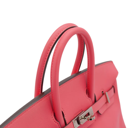 HERMES BIRKIN 25 ROSE AZALEE VEAU SWIFT HAND BAG 2017 A STAMP GOLD HARDWARE 90333186