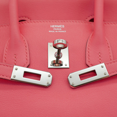 HERMES BIRKIN 25 ROSE AZALEE VEAU SWIFT HAND BAG 2017 A STAMP GOLD HARDWARE 90333186