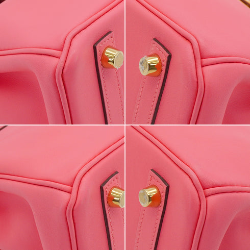 HERMES BIRKIN 25 ROSE AZALEE VEAU SWIFT HAND BAG 2017 A STAMP GOLD HARDWARE 90335151