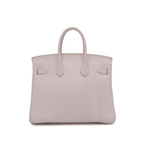 HERMES BIRKIN 25 ROSE DRAGEE VEAU SWIFT HAND BAG 2007 SQUARE K STAMP PALLADIUM HARDWARE 90331374