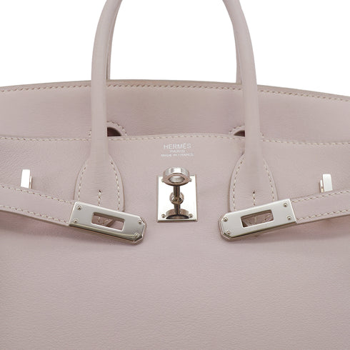 HERMES BIRKIN 25 ROSE DRAGEE VEAU SWIFT HAND BAG 2007 SQUARE K STAMP PALLADIUM HARDWARE 90331374