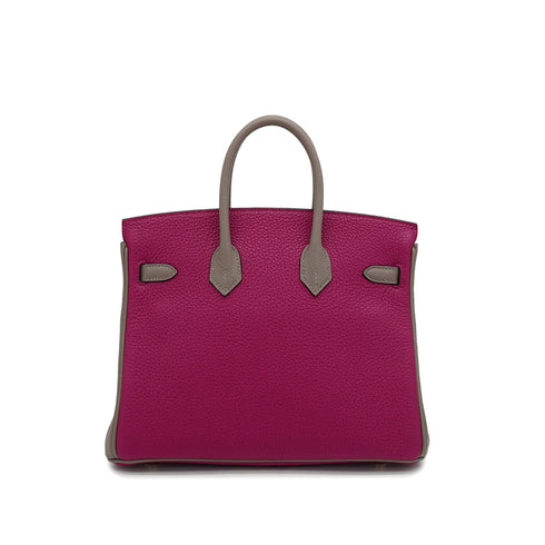 HERMES BIRKIN 25 ROSE PURPLE GRIS TOURTERELLE TOGO HAND BAG 2018 C STAMP SPO PERMABRASS GOLD HARDWARE 90351069