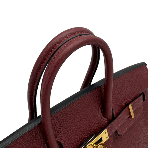 HERMES BIRKIN 25 ROUGE H TOGO HAND BAG 2020 Y STAMP GOLD HARDWARE 90306265