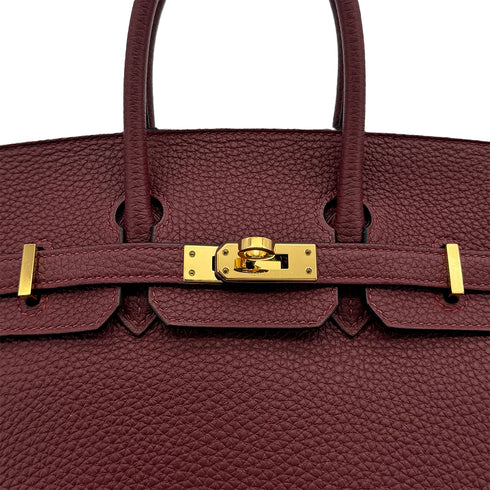 HERMES BIRKIN 25 ROUGE H TOGO HAND BAG 2020 Y STAMP GOLD HARDWARE 90306265