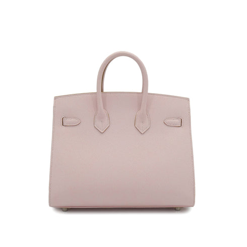 HERMES BIRKIN 25 SELLIER MAUVE PALE VEAU EPSOM HAND BAG 2023 B STAMP PALLADIUM HARDWARE 90338242