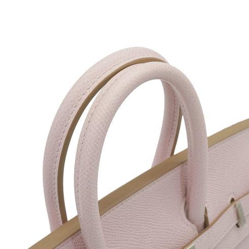 HERMES BIRKIN 25 SELLIER MAUVE PALE VEAU EPSOM HAND BAG 2023 B STAMP PALLADIUM HARDWARE 90338242
