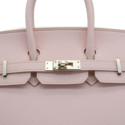 HERMES BIRKIN 25 SELLIER MAUVE PALE VEAU EPSOM HAND BAG 2023 B STAMP PALLADIUM HARDWARE 90338242