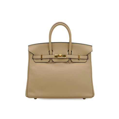 HERMES BIRKIN 25 TRENCH VEAU SWIFT HAND BAG 2017 A STAMP GOLD HARDWARE 90339157