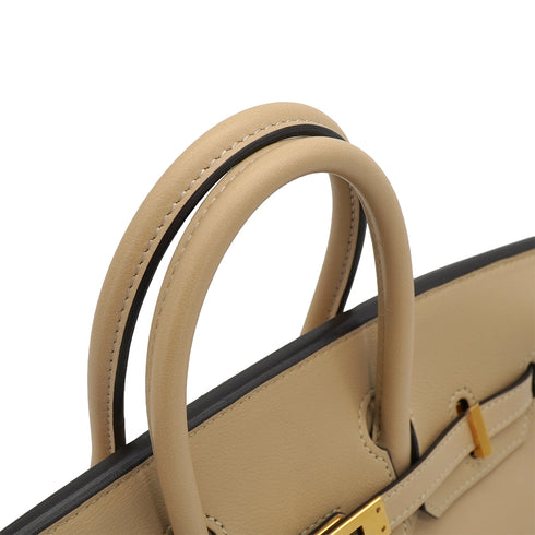 HERMES BIRKIN 25 TRENCH VEAU SWIFT HAND BAG 2017 A STAMP GOLD HARDWARE 90339157