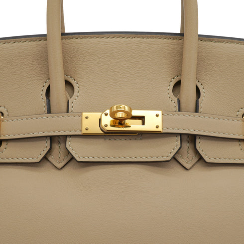 HERMES BIRKIN 25 TRENCH VEAU SWIFT HAND BAG 2017 A STAMP GOLD HARDWARE 90339157