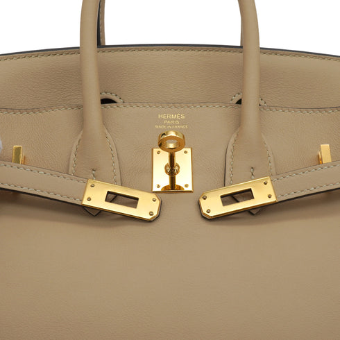 HERMES BIRKIN 25 TRENCH VEAU SWIFT HAND BAG 2017 A STAMP GOLD HARDWARE 90339157