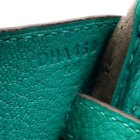 HERMES BIRKIN 25 VERT VERONE TOGO HAND BAG 2019 D STAMP PALLADIUM HARDWARE 90338769