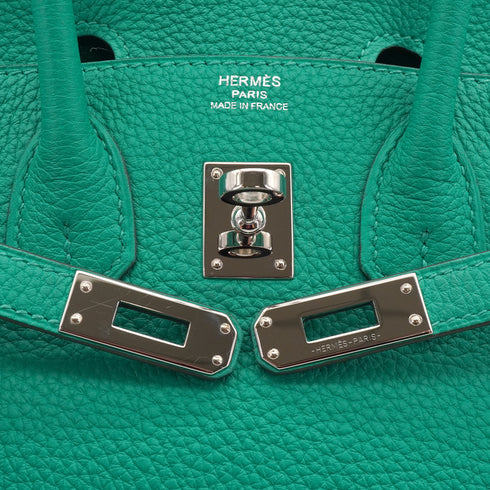 HERMES BIRKIN 25 VERT VERONE TOGO HAND BAG 2019 D STAMP PALLADIUM HARDWARE 90338769
