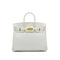 HERMES BIRKIN 25 WHITE VEAU EPSOM HAND BAG 2014 SQUARE R GOLD HARDWARE 90335775