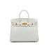 HERMES BIRKIN 25 WHITE VEAU EPSOM HAND BAG 2014 SQUARE R GOLD HARDWARE 90335775