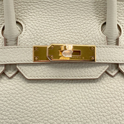 HERMES BIRKIN 30 BETON TAURILLON CLEMENCE HAND BAG 2022 U GOLD HARDWARE 90318182