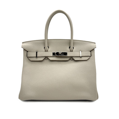 HERMES BIRKIN 30 BETON TOGO HAND BAG 2018 C STAMP PALLADIUM HARDWARE 90314333