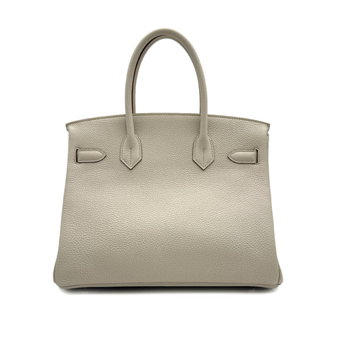 HERMES BIRKIN 30 BETON TOGO HAND BAG 2018 C STAMP PALLADIUM HARDWARE 90314333