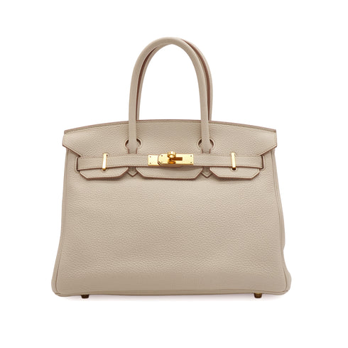 HERMES BIRKIN 30 BETON TOGO HAND BAG 2021 Z STAMP PALLADIUM HARDWARE 90346649