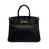 HERMES BIRKIN 30 BLACK ARDENNES HAND BAG 2003 SQUARE G GOLD HARDWARE 90314771