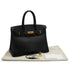 HERMES BIRKIN 30 BLACK ARDENNES HAND BAG 2004 SQUARE H GOLD HARDWARE 90335575