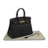 HERMES BIRKIN 30 BLACK VACHE LIEGEE HAND BAG 2008 SQUARE L GOLD HARDWARE 90341427