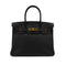 HERMES BIRKIN 30 BLACK VACHE LIEGEE HAND BAG 2008 SQUARE L GOLD HARDWARE 90341427
