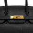 HERMES BIRKIN 30 BLACK VACHE LIEGEE HAND BAG 2008 SQUARE L GOLD HARDWARE 90341427