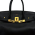 HERMES BIRKIN 30 BLACK BOXCALF HAND BAG 1998 SQUARE B GOLD HARDWARE 90312500
