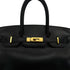 HERMES BIRKIN 30 BLACK BOXCALF HAND BAG 1998 SQUARE B GOLD HARDWARE 90312500