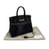 HERMES BIRKIN 30 BLACK BOXCALF HAND BAG 1998 SQUARE B GOLD HARDWARE 90312500