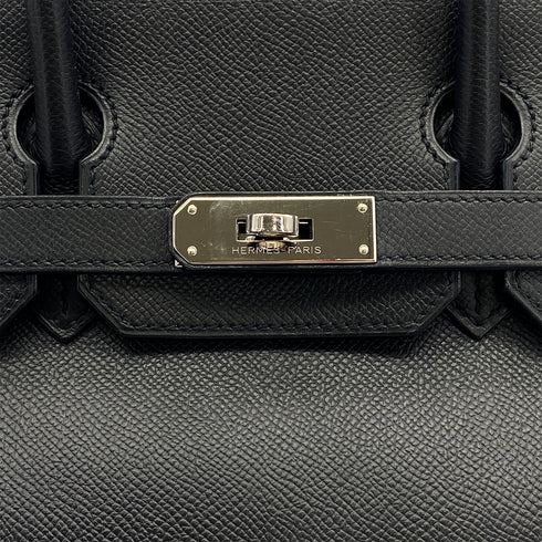 HERMES BIRKIN 30 BLACK EPSOM HAND BAG 2009 SQUARE M PALLADIUM HARDWARE 90314764