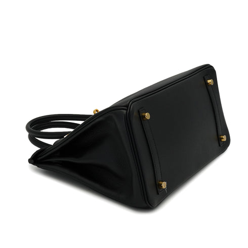 HERMES BIRKIN 30 BLACK EPSOM HAND BAG 2018 C STAMP GOLD HARDWARE 90327187