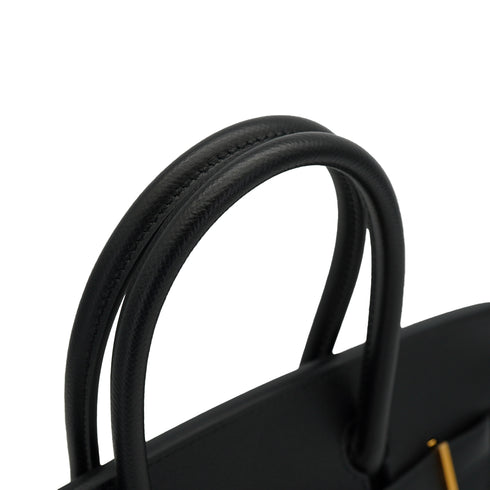 HERMES BIRKIN 30 BLACK EPSOM HAND BAG 2018 C STAMP GOLD HARDWARE 90327187