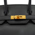 HERMES BIRKIN 30 BLACK EPSOM HAND BAG 2018 C STAMP GOLD HARDWARE 90327187