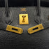 HERMES BIRKIN 30 BLACK FJORD HAND BAG 1998 SQUARE B GOLD HARDWARE 90317180