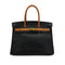 HERMES BIRKIN 30 BLACK NATUREL ARDENNES HAND BAG 1995 CIRCLE Y GOLD HARDWARE 90322922