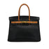HERMES BIRKIN 30 BLACK NATUREL ARDENNES HAND BAG 1995 CIRCLE Y GOLD HARDWARE 90322922