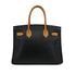 HERMES BIRKIN 30 BLACK NATUREL ARDENNES HAND BAG 1995 CIRCLE Y GOLD HARDWARE 90322922