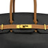 HERMES BIRKIN 30 BLACK NATUREL ARDENNES HAND BAG 1995 CIRCLE Y GOLD HARDWARE 90322922