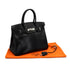 HERMES BIRKIN 30 BLACK ROUGE H BOX CALF HAND BAG 2009 SQUARE M PALLADIUM HARDWARE SPO 90326204