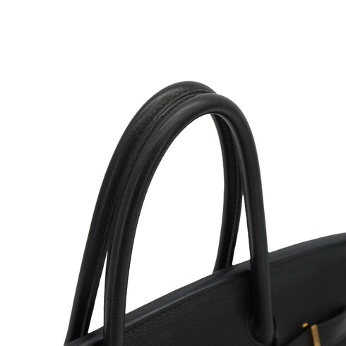 HERMES BIRKIN 30 BLACK TAURILLON CLEMENCE HAND BAG 2008 SQUARE L GOLD HARDWARE 90330942