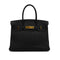HERMES BIRKIN 30 BLACK TOGO HAND BAG 2002 SQUARE F GOLD HARDWARE 90351056